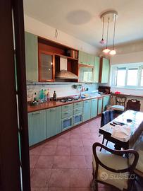 Cucina Semicomponibile Verde e Legno Completa