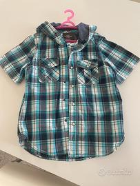 Camicia L.O.G.G. a quadri blu, azzurra e bianca