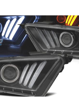 FARI FORD MUSTANG 10-14 LED DINAMICI NERO