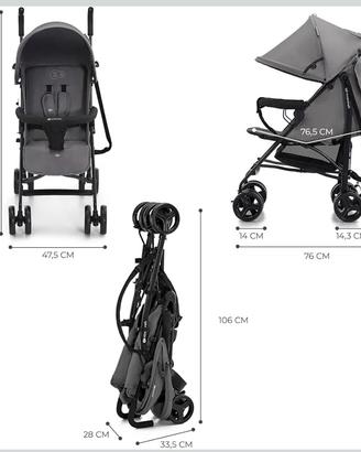 Passeggino Kinderkraft leggero e pieghevole