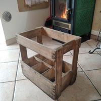 cassa in legno vecchia porta bottiglie 