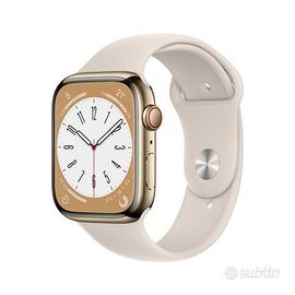 Apple watch serie 8 acciaio color oro gps