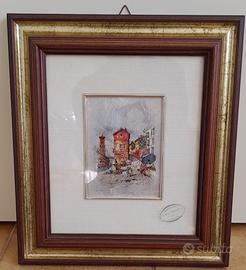 Cromolitografia d'arte su foglia argento