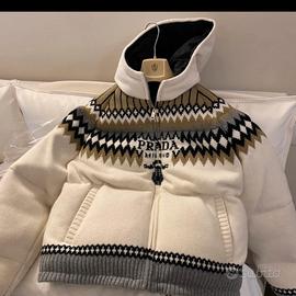 Prada cachemire piumino cappotto giacca montone