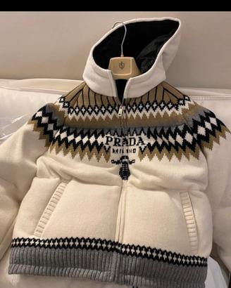 Prada cachemire piumino cappotto giacca montone
