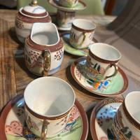 Servizio Caffè Giapponese Vintage Porcellana