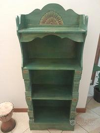 mobiletto etnico in legno, libreria etnica