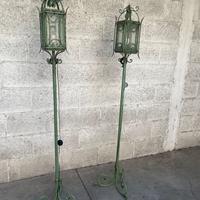 LANTERNA GIARDINO LAMPADA FERRO BATTUTO VINTAGE