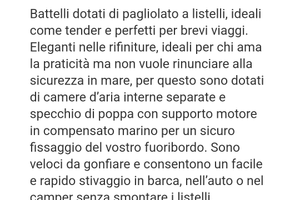 Tender dinghy battello servizio