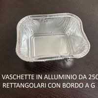 500 VASCHETTE IN ALLUMINIO DA 250 CC - BORDO G