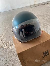 Casco moto sccoter pelle