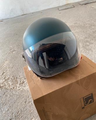 Casco moto sccoter pelle