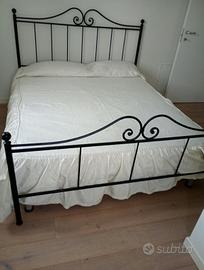 Letto matrimoniale in ferro battuto+rete