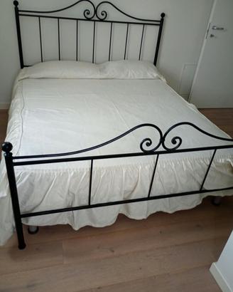 Letto matrimoniale in ferro battuto+rete