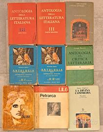 Lotto libri scolastici letteratura italiana vint