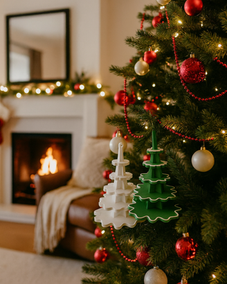 Albero di Natale 3D in stile moderno – Decorazione