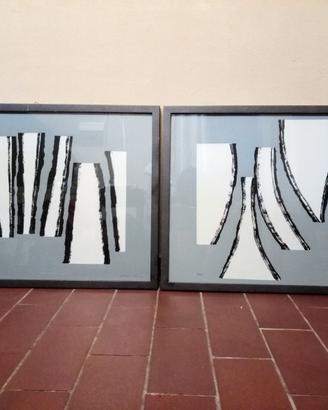 Lotto 2 quadri serigrafie Giuseppe Colonna