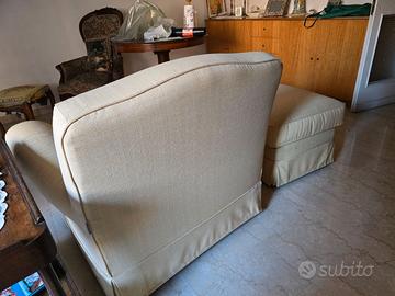 Divano,   poltrona e poggiapiedi
