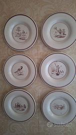 6 piatti in ceramica da muro