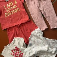lotto abbigliam bambina 0/18 mesi