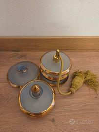 Set vintage originale Bohemia Glass da toilette