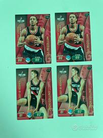 Lotto 4 Carte NBA Portland Blazers 2017/18