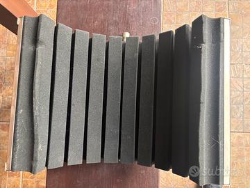 Schermo acustico con oannelli fonoassorbenti