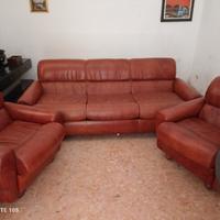 Salotto in vera pelle