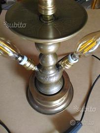 Lampada artigianale narghilè ottone fumè