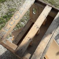 Cassetta antica portabottiglie acqua Recoaro