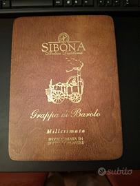 Scatola in legno Grappa Sibona