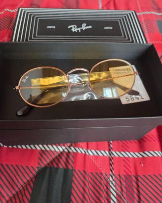 Ray-ban ovali lenti gialle limited originali