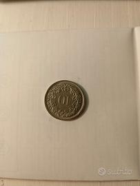 Moneta 10 rappen svizzera 1970