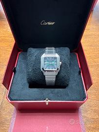 Cartier Santos medio quadrante verde