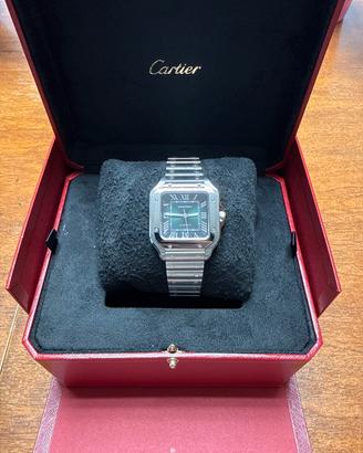 Cartier Santos medio quadrante verde