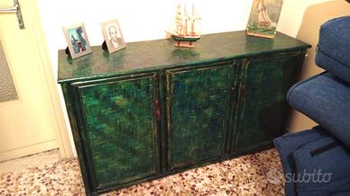 Credenza in bambo verde