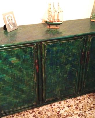 Credenza in bambo verde