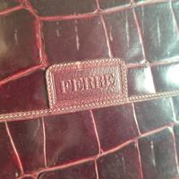 pochette vintage FERRE n.17000 - in pelle bordeaux