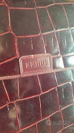 pochette vintage FERRE n.17000 - in pelle bordeaux