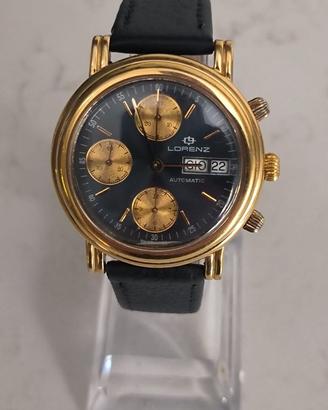 Lorenz cronografo blu oroautomatico 7750