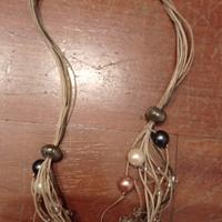 Collana corda e perle