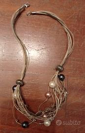 Collana corda e perle