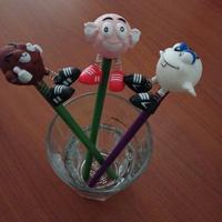 3 matite nuove con pallone calcio, football ecc