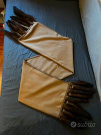 Sciarpa Beige con Code in Vero Visone