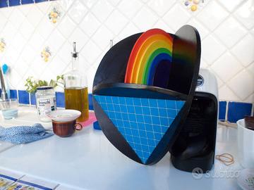 Lucio del Pezzo " Arcobaleno " 1977 pop art