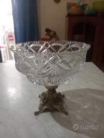 Alzatina centrotavola vintage anni '60/'70 in cris