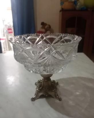 Alzatina centrotavola vintage anni '60/'70 in cris