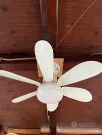 Ventilatore da soffitto con luce regolabile