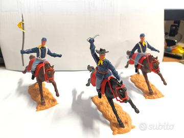 Lotto 3 Soldatini Unionisti a Cavallo Timpo Toys s