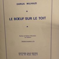 D.Milhaud - Le Boeuf sur le toit  Partition.